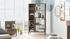 Bibliothèque Locelso - Epaisseur 18mm | Pieds En Métal | Brun Gris -Meubles Tables Et Chaises Shop 956LCS1405 20 203 ff03