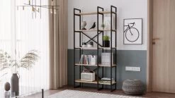 Bibliothèque Locelso" | Epaisseur 18mm | Cadre En Métal | Pin Atlantique 9 Bibliothèque Locelso" | Epaisseur 18mm | Cadre En Métal | Pin Atlantique -Meubles Tables Et Chaises Shop 956LCS1414 20 203 408c