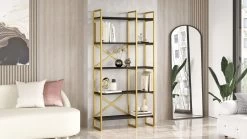 Locelso Bookshelf | 18mm Thickness | Black Gold 10 Locelso Bookshelf | 18mm Thickness | Black Gold -Meubles Tables Et Chaises Shop 956LCS1427 20 203 ce94