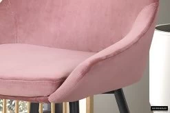 Chaise Mirano Métal/velours - Rose -Meubles Tables Et Chaises Shop 9611 7 d2 1a08