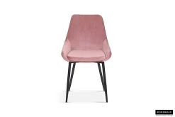 Chaise Mirano Métal/velours - Rose -Meubles Tables Et Chaises Shop 9611 7 w2 741e