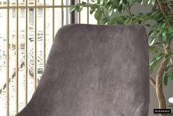 Chaise Mirano Métal/velours - Gris -Meubles Tables Et Chaises Shop 9611 9 d1 969c