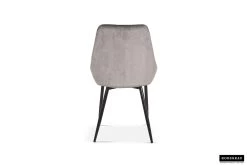 Chaise Mirano Métal/velours - Gris -Meubles Tables Et Chaises Shop 9611 9 w4 cb67