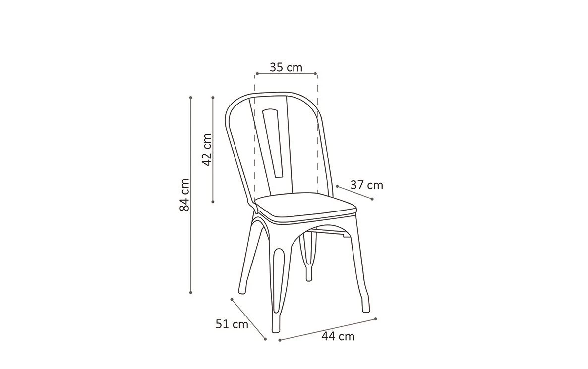 Chaise Victory - Gris/brun 2 Chaise Victory - Gris/brun – Image 2