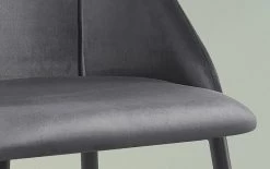 Chaise Maria Velours - Gris/noir -Meubles Tables Et Chaises Shop 9655 3 d3 7f76
