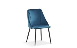 Chaise Maria Velours - Bleu/noir -Meubles Tables Et Chaises Shop 9655 6 w1 cd10