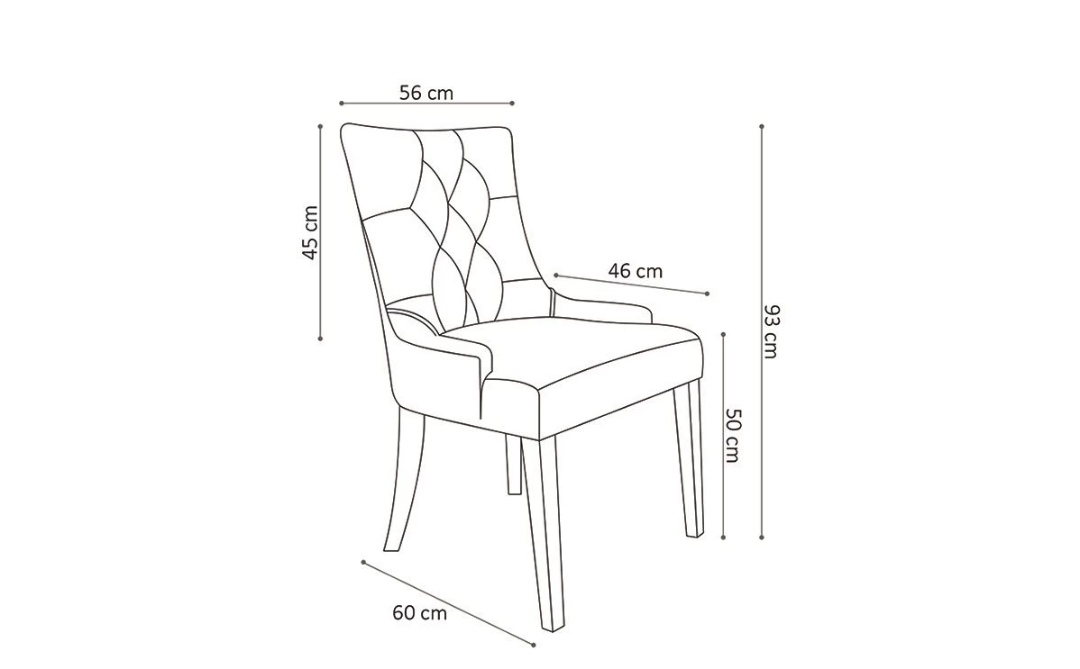Chaise Christa En Velours - Gris/pieds En Bois 2 Chaise Christa En Velours - Gris/pieds En Bois – Image 2