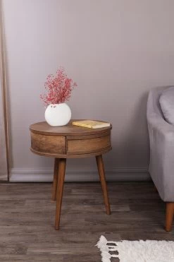 Table D'appoint Vella | 100% Mélaminé | Noyer