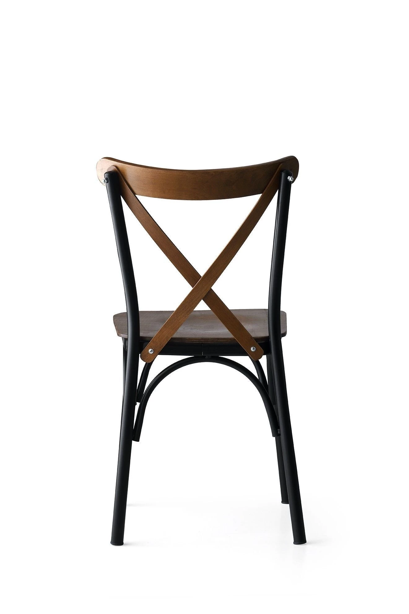 Ensemble De Chaises Confortables Et élégantes | Structure En Métal, Assise En Bois | Couleur Noyer 5 Ensemble De Chaises Confortables Et élégantes | Structure En Métal, Assise En Bois | Couleur Noyer – Image 5