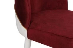 Ensemble De Chaises Vella | Structure 100% METAL | Velours/Faux Cuir | Rouge/Blanc -Meubles Tables Et Chaises Shop 974NMB1206 20 206 1685