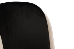 Ensemble De Chaises Vella (4 Pièces) | Structure En Métal | Tissu De Velours | Noir Crème -Meubles Tables Et Chaises Shop 974NMB1213 20 209 90c7