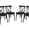 Vella Chair Set | 4 Pieces | Melamine Coated | Metal Legs | 42x81x40cm