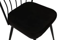 Kieran 4-Piece Metal Chair Set | Velvet Fabric And Metal | Black -Meubles Tables Et Chaises Shop 974NMB1221 20 204 68c1