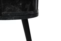 Vella" Table D'appoint | Cadre En Bois | Plateau En Mélamine | 51cm De Diamètre | Noir -Meubles Tables Et Chaises Shop 974NMB1238 20 2011 392f