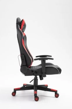 Chaise Gamer Nate Avec LED - Rouge/noir -Meubles Tables Et Chaises Shop 9805 1 C 602f