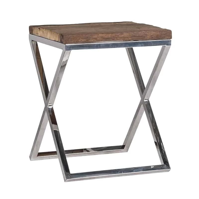RICHMOND Table D'appoint Kensington 45x45cm - Brun/argent 1 RICHMOND Table D'appoint Kensington 45x45cm - Brun/argent