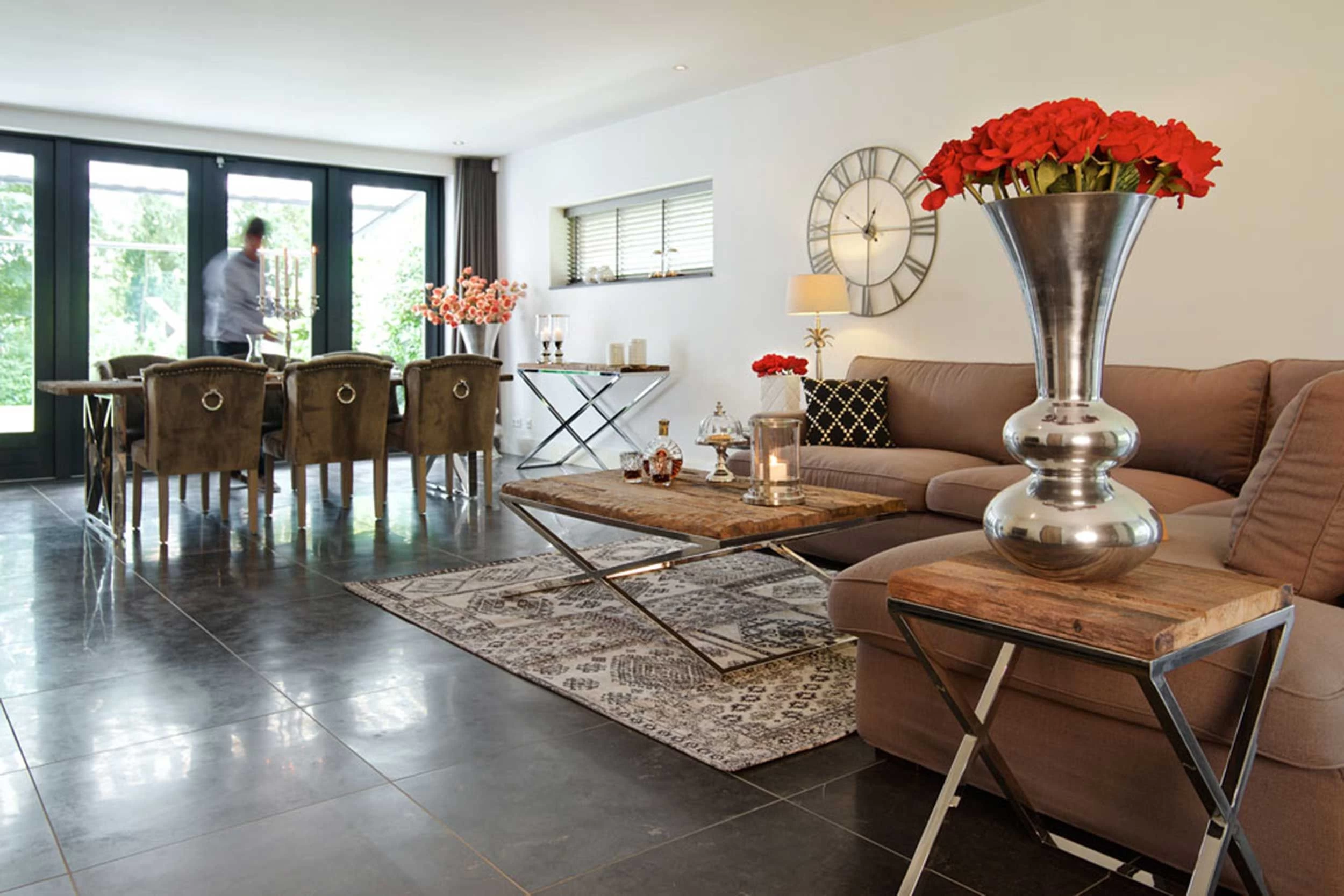 RICHMOND Table D'appoint Kensington 45x45cm - Brun/argent 3 RICHMOND Table D'appoint Kensington 45x45cm - Brun/argent – Image 3