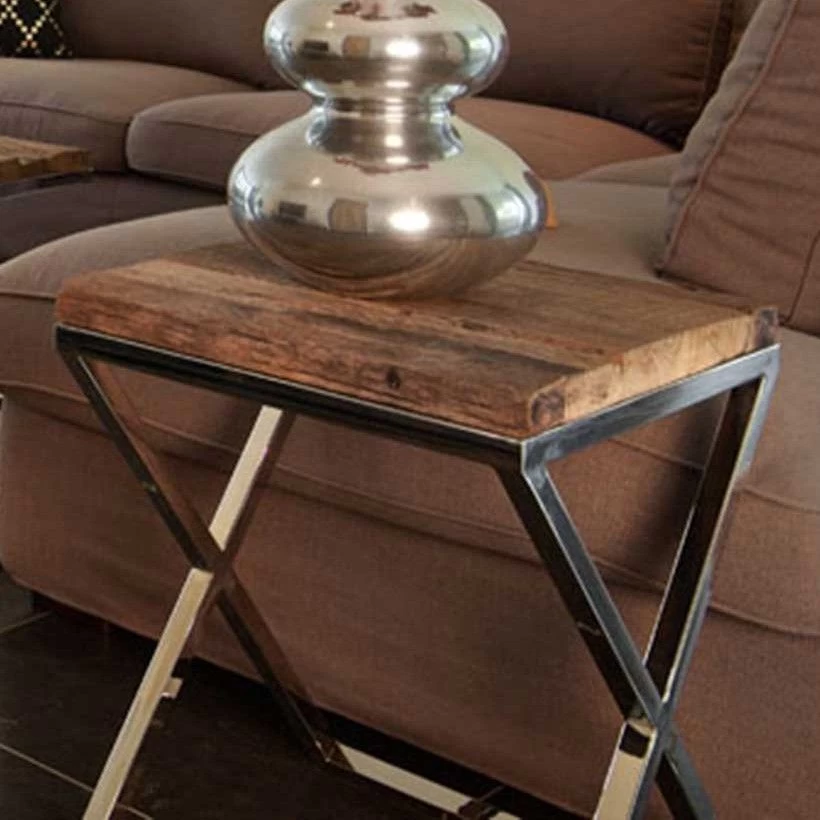 RICHMOND Table D'appoint Kensington 45x45cm - Brun/argent 10 RICHMOND Table D'appoint Kensington 45x45cm - Brun/argent – Image 10