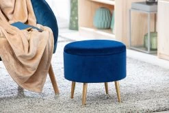 Pouf Willandra - Bleu -Meubles Tables Et Chaises Shop 99066005 Willandra Night Blue 11a 6e9f