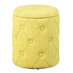 Pouf Yapak - Vert Jaune -Meubles Tables Et Chaises Shop 99084020 01 4b68