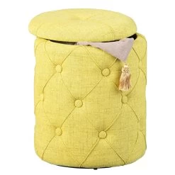 Pouf Yapak - Vert Jaune -Meubles Tables Et Chaises Shop 99084020 02 328b