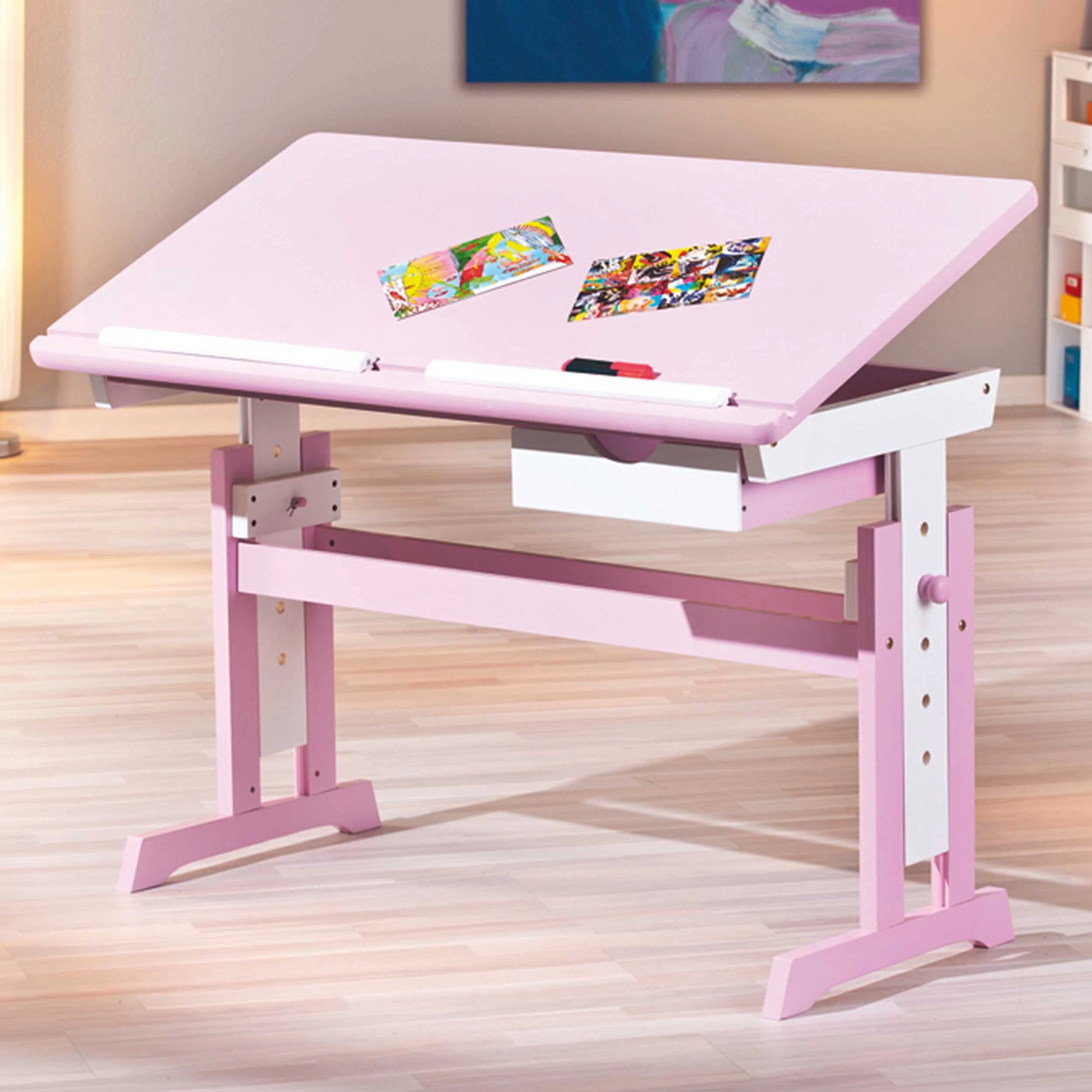 Bureau Dana Plateau Inclinable - Rose 1 Bureau Dana Plateau Inclinable - Rose