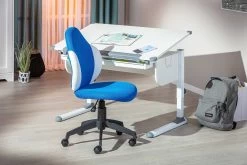 Chaise De Bureau Jessie - Bleu/ Blanc -Meubles Tables Et Chaises Shop 99803487 06 3eb0