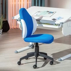 Chaise De Bureau Jessie - Bleu/ Blanc