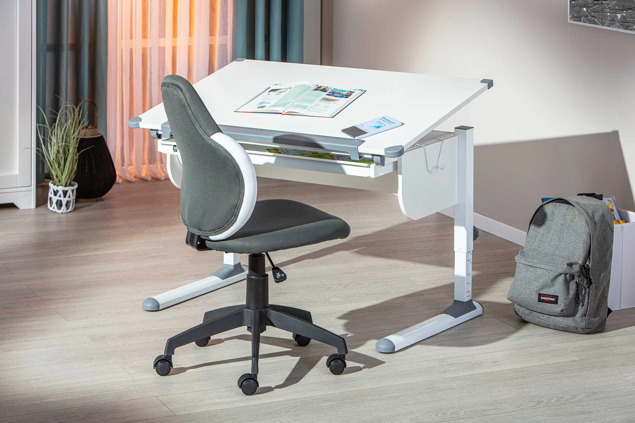Chaise De Bureau Jessie - Gris/blanc 2 Chaise De Bureau Jessie - Gris/blanc – Image 2