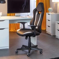 Chaise De Bureau Cool Life - Noir/blanc