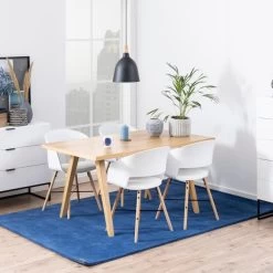 Chaise Coquille Lunar - Blanc/hêtre