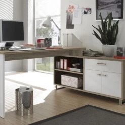 Bureau Klopp - Chêne/blanc