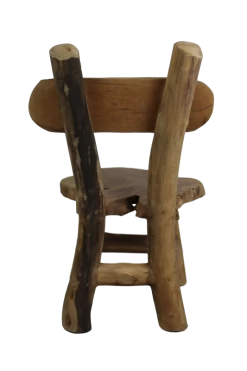 Chaise Haute Flinstone Tronc D'arbre-bois De Teck Vieux -Meubles Tables Et Chaises Shop AGKIDS 3 0830