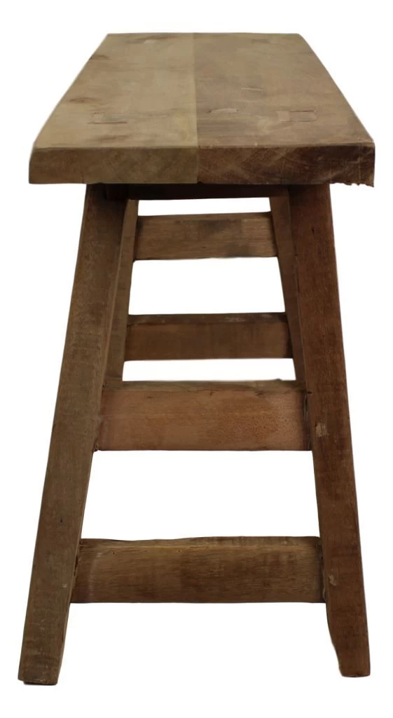 Banc Décoratif Sambi 80 Cm - Vieux Teck 4 Banc Décoratif Sambi 80 Cm - Vieux Teck – Image 4