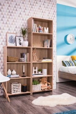Bibliothèque Finna 57cm 3 étagères - Chêne -Meubles Tables Et Chaises Shop AMB FINLAND BOEKENREK 3P 5 P 700b
