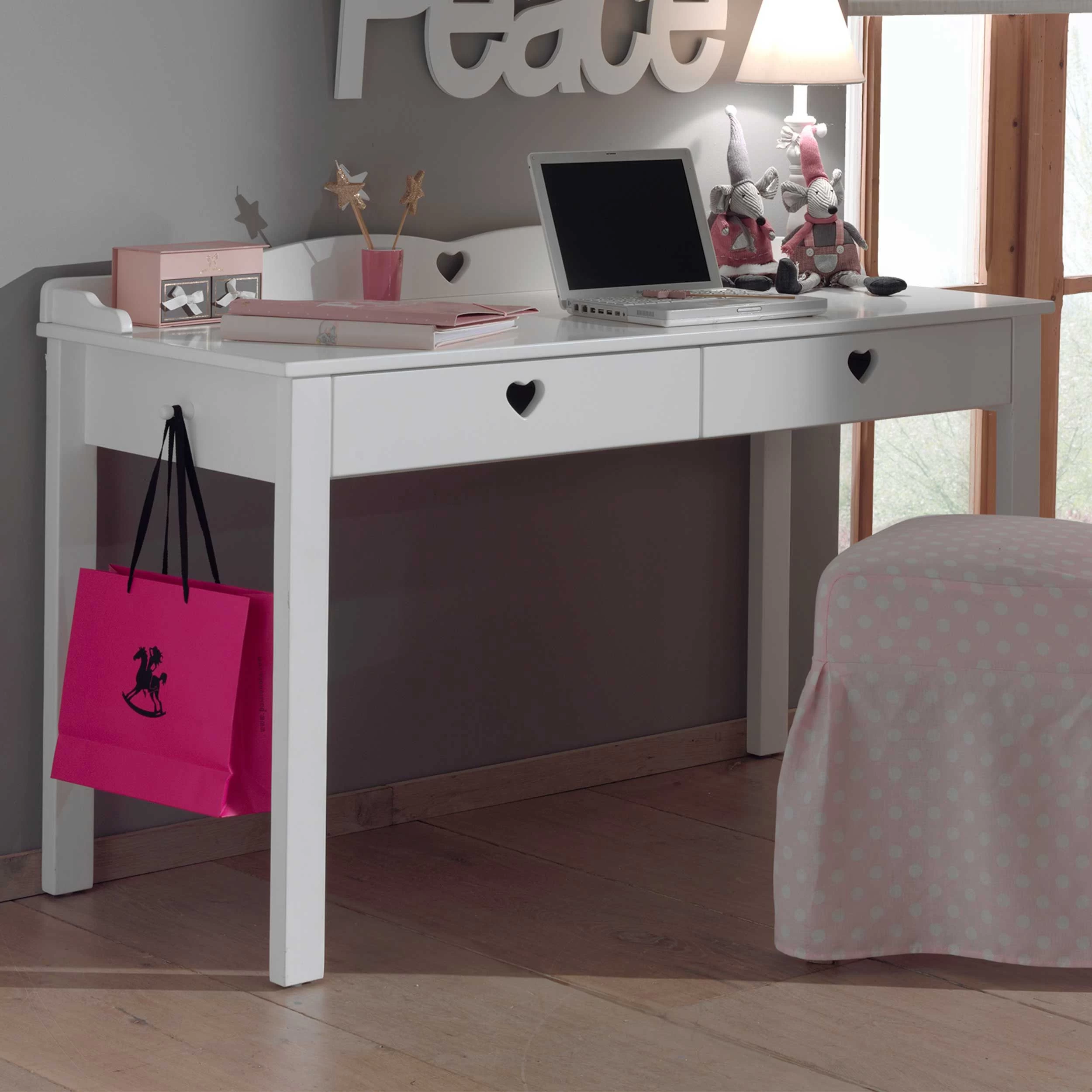 Bureau Enfant Amori 130 Cm - Blanc 1 Bureau Enfant Amori 130 Cm - Blanc