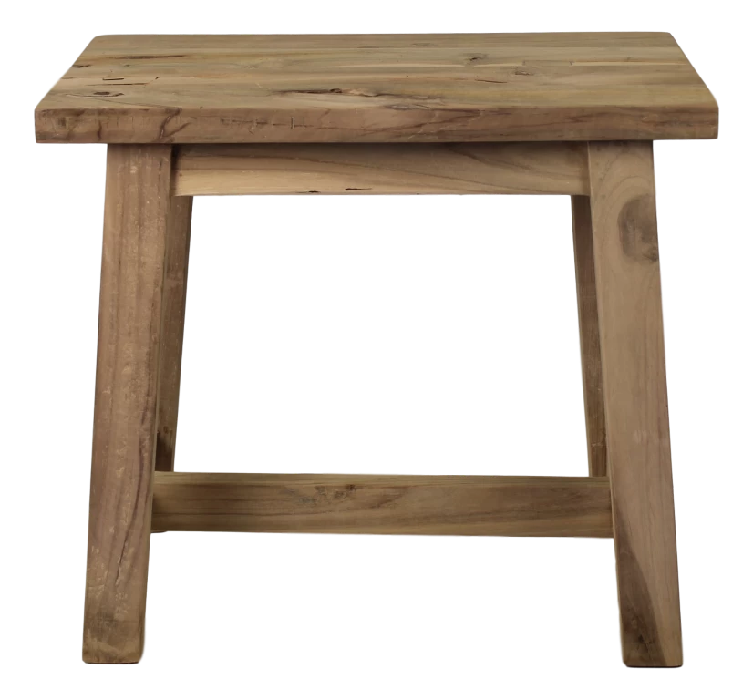 Tabouret Décoratif Lawas 50 Cm - Nature/teck 4 Tabouret Décoratif Lawas 50 Cm - Nature/teck – Image 4