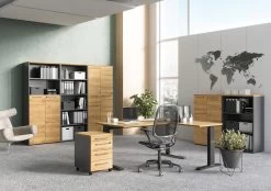 Caisson à Tiroirs Osmond 4 Tiroirs - Chêne/graphite -Meubles Tables Et Chaises Shop Agenda Home 564 pe dek c 2753