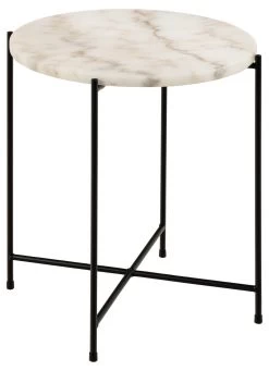 Table D'appoint Avila Ø42 Cm - Marbre Blanc/noir -Meubles Tables Et Chaises Shop B67FAB60 A365 4911 9D86 59F465F26536 a763