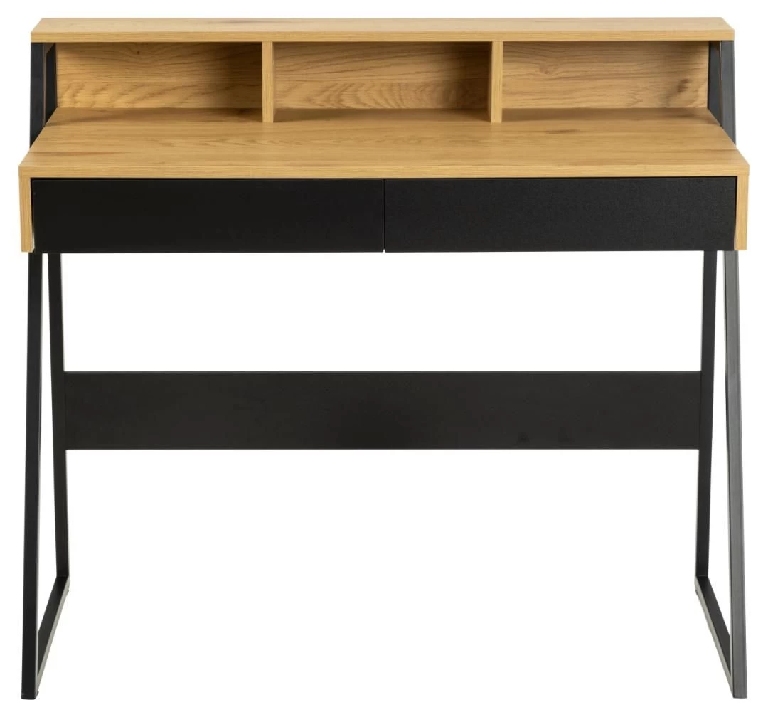 Bureau Reece 100cm - Noir/chêne 8 Bureau Reece 100cm - Noir/chêne – Image 8