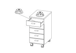 Caisson à Tiroirs Rolf 5 Tiroirs - Blanc -Meubles Tables Et Chaises Shop BEL 4099 2afc