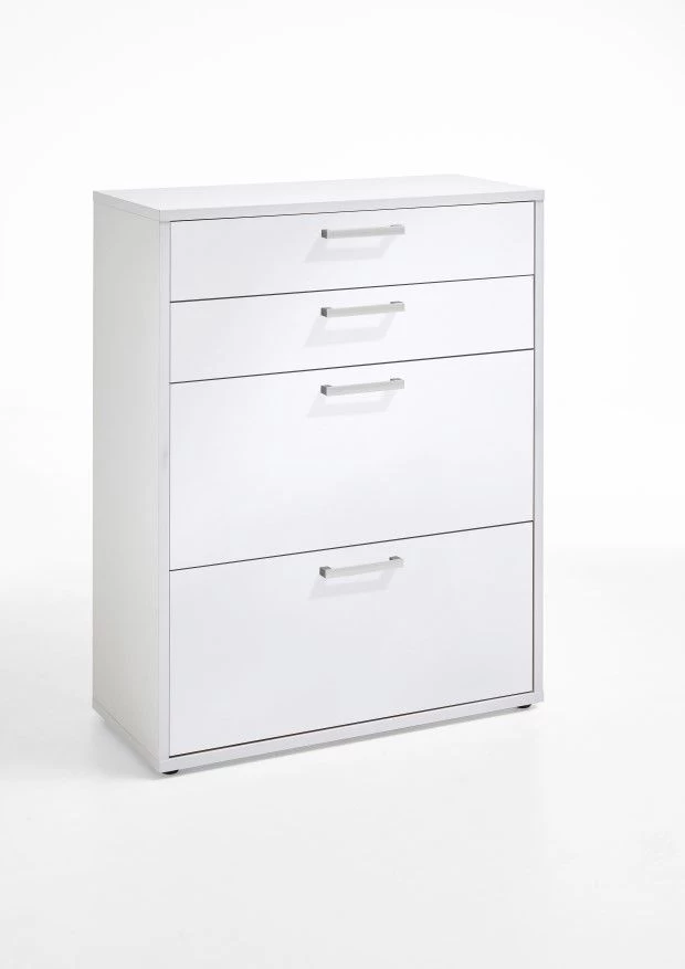 FMD Bibliothèque Gabi-3 Compartiments Bas Et Large-blanc Brillant 3 FMD Bibliothèque Gabi-3 Compartiments Bas Et Large-blanc Brillant – Image 3