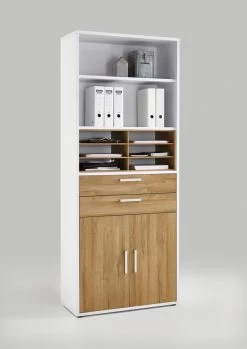 FMD Bibliothèque Gabi - 6 Niches Large -Meubles Tables Et Chaises Shop Calvia 8 13 15 Alteiche c670