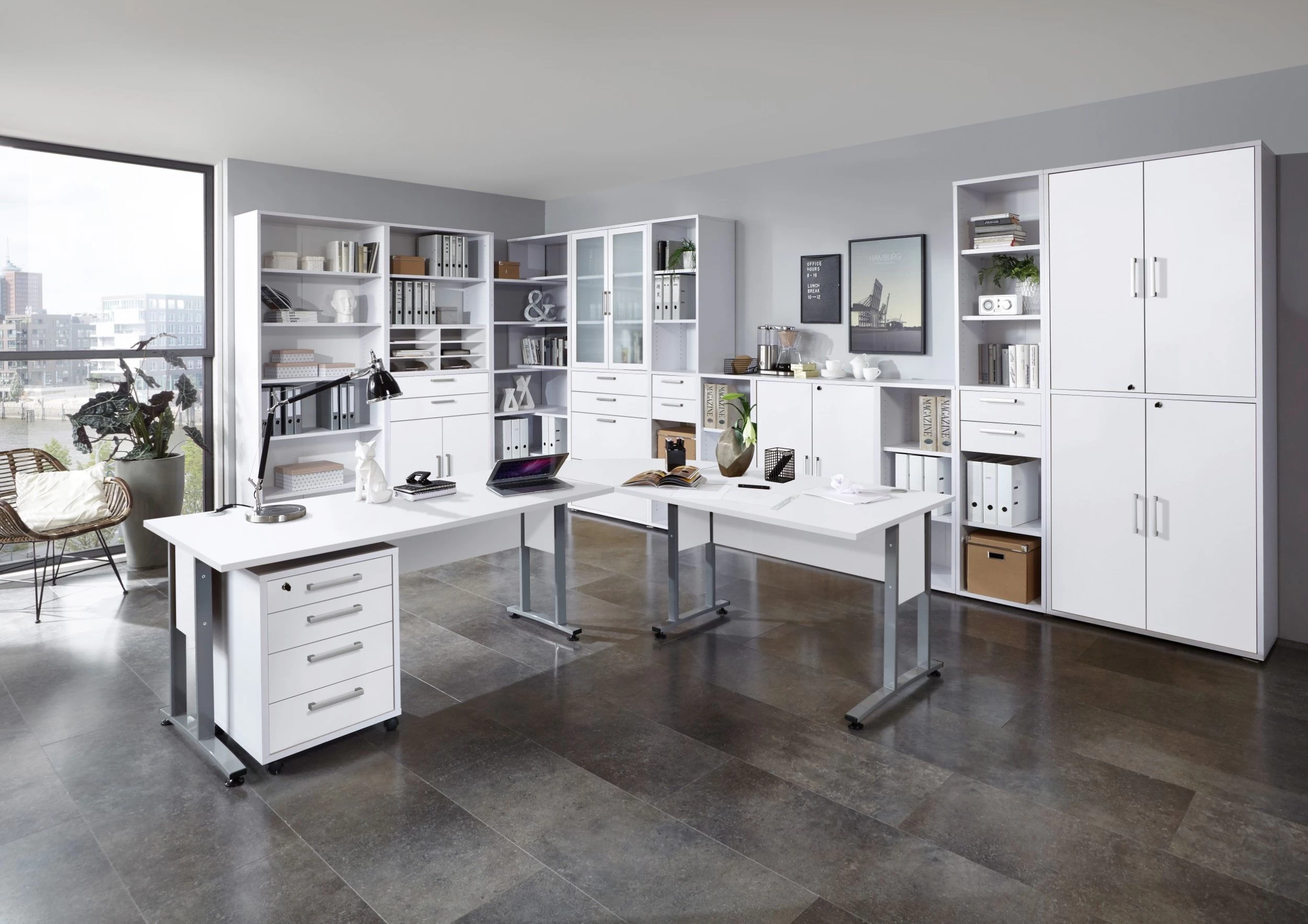 FMD Bibliothèque Gabi-3 Compartiments Bas Et Large-blanc Brillant 2 FMD Bibliothèque Gabi-3 Compartiments Bas Et Large-blanc Brillant – Image 2