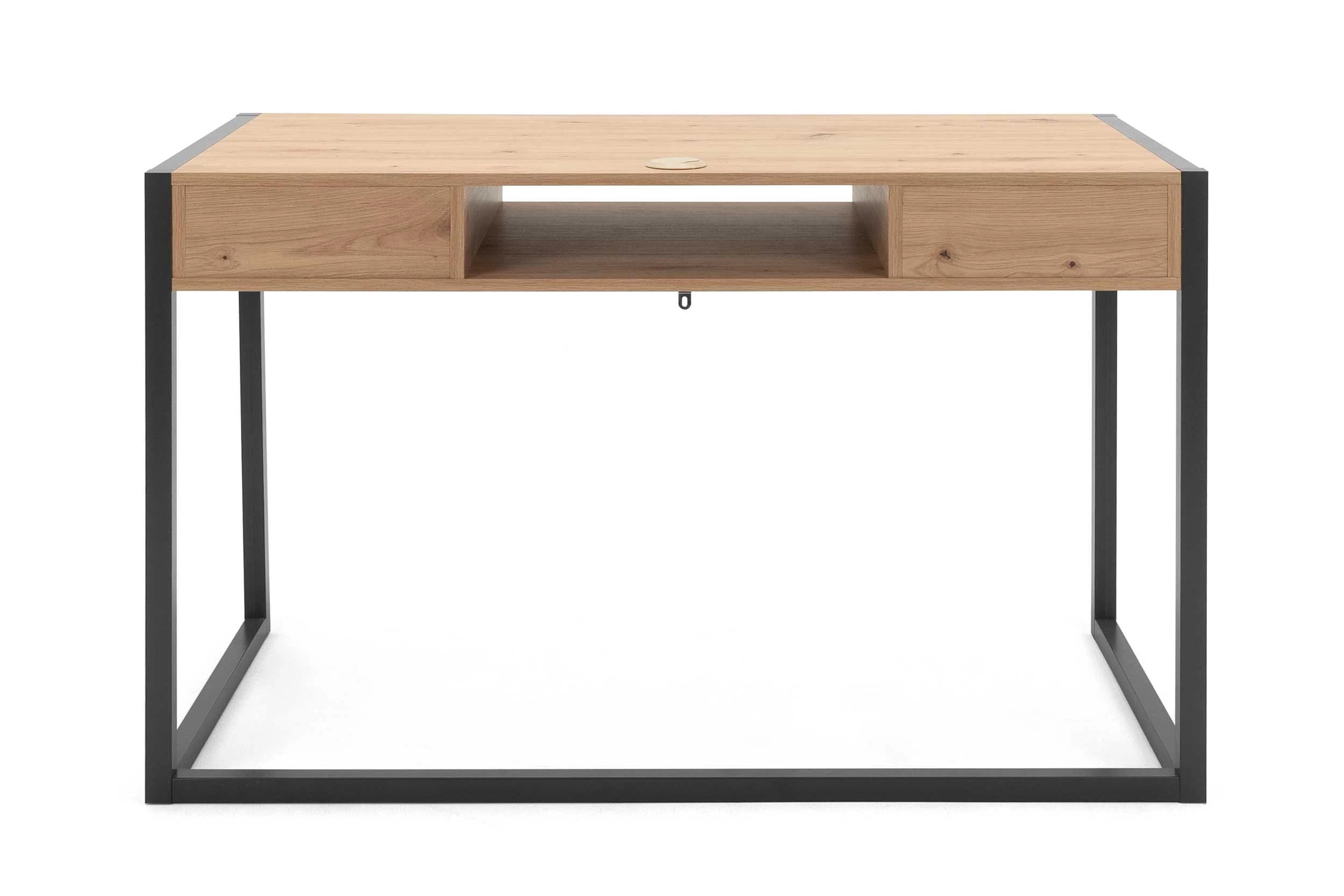 Bureau Damon 120cm 2 Tiroirs - Chêne/anthracite 4 Bureau Damon 120cm 2 Tiroirs - Chêne/anthracite – Image 4