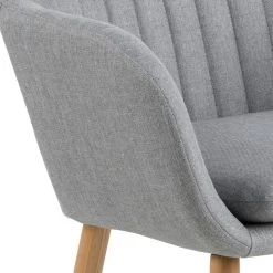 Chaise Avec Accoudoirs Hermeline - Gris Clair/chêne -Meubles Tables Et Chaises Shop EF600E06 8A62 48D2 8987 8B263D623273 b7e4