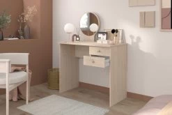 Coiffeuse Betty Avec Miroir - Chêne -Meubles Tables Et Chaises Shop ESTELLE 7353 COIF OUV 2622