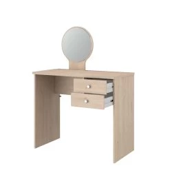 Coiffeuse Betty Avec Miroir - Chêne -Meubles Tables Et Chaises Shop ESTELLE 7353 COIF OUV D 4cbe