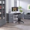 Bureau Eden 115cm 1 Porte & 1 Tiroir - Gris Graphite