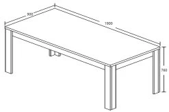 Table à Manger Talent - 190 Cm 5 Table à Manger Talent - 190 Cm -Meubles Tables Et Chaises Shop Elvis eettafel 190 c55d